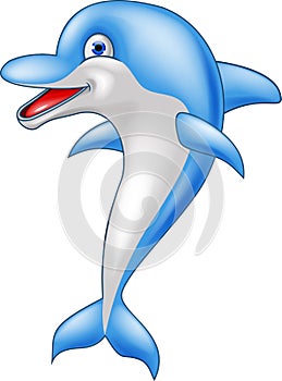 Happy dolphin cartoon