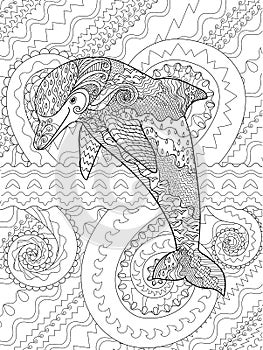Happy dolphin with high details.
