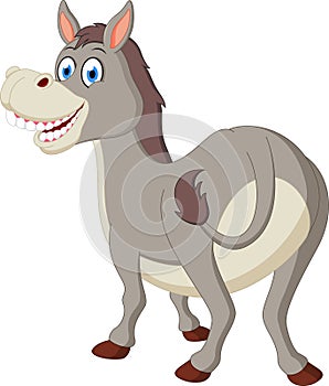 Happy donkey cartoon