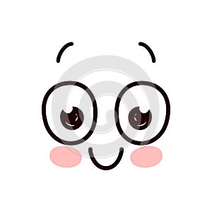 Happy Doodle Smile. Simple Faces. Cute Icon