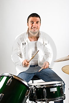 Happy drummer