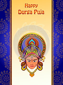 Happy Durga Puja festival background for India holiday Dussehra