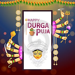 Happy Durga Puja festival India holiday background