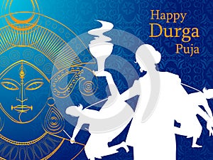 Happy Durga Puja India festival holiday background