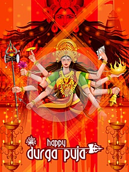 Happy Durga Puja India festival holiday background