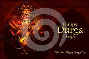 Happy Durga Puja India festival holiday background