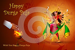 Happy Durga Puja India festival holiday background