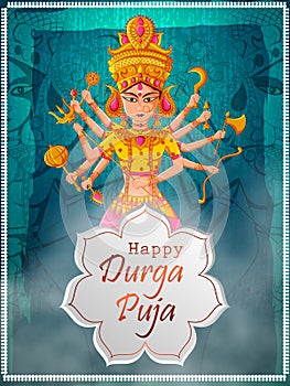 Happy Durga Puja India festival holiday background