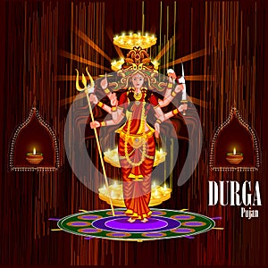 Happy Durga Puja India festival holiday background