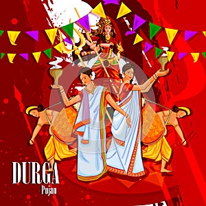 Happy Durga Puja India festival holiday background