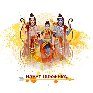 Happy Dussehra background showing festival of India