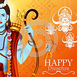 Happy Dussehra background showing festival of India