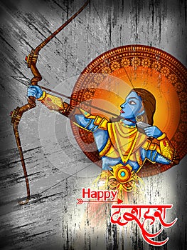 Happy Dussehra background showing festival of India