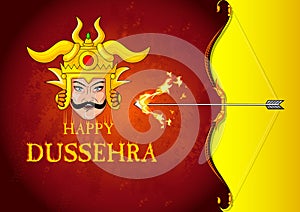 Happy Dussehra background showing festival of India