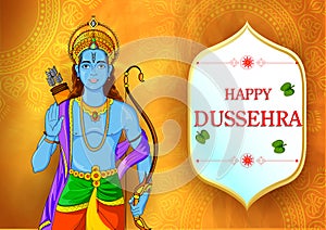 Happy Dussehra background showing festival of India