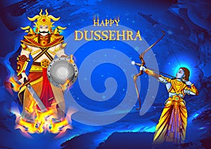 Happy Dussehra background showing festival of India