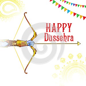 Happy Dussehra background showing festival of India