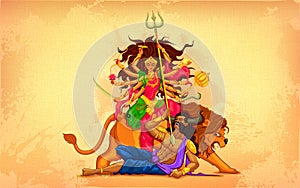 Happy Dussehra with goddess Durga