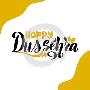 Happy Dussehra 25 October festival card. Hand drawn