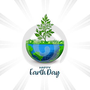 Happy Earth day concept save environment background design