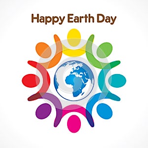 Happy earth day design photo
