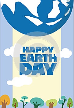 Happy earth day greeting card 22 april save earth