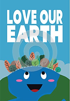 Happy earth day greeting card 22 april save earth