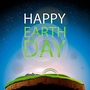 Happy Earth Day, protect our planet, eco, ecology, climate changes, Earth Day April 22, vector illustration.