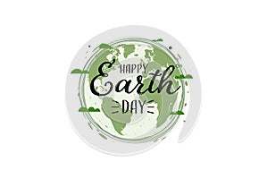Happy Earth Day. Save the World for Suatainable, ecology and environment conservation concept design.Vector illustration