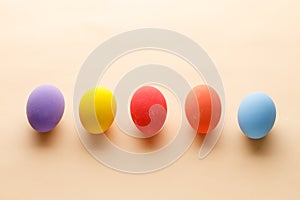 Happy Easer eggs in a basket