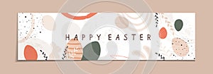 Happy Easter Abstract Banner