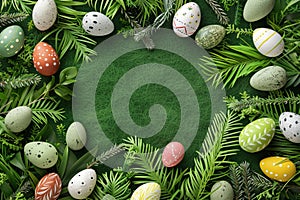 Happy easter Alpine flower Eggs Easter Bunny Streamers Basket. White easter Bunny Turmeric. amused background wallpaper
