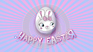 Happy Easter animation title trailer 25 FPS infinity pink babyblue