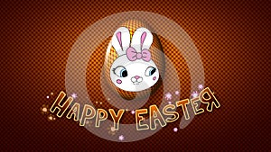 Happy Easter animation title trailer 30 FPS dots golden