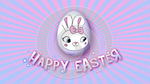 Happy Easter animation title trailer 30 FPS infinity pink babyblue