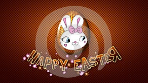Happy Easter animation title trailer 50 FPS dots golden