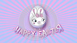 Happy Easter animation title trailer 50 FPS infinity pink babyblue