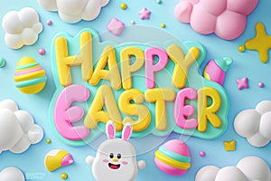 Happy easter Artful greeting Eggs Uncomplicated Basket. White Hunter Green Bunny image. scripted background wallpaper