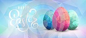 Happy Easter Background with eggs