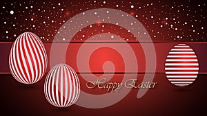 Happy Easter Background with a red Egg