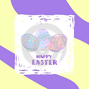 Happy Easter banner. Vector illustration.