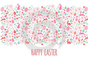 Happy Easter banner, vector photo