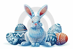 Happy easter banter Eggs Rejoice Basket. White Eggcellent adventure Bunny Hedgerow flower. Easter candle holders background