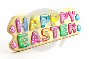 Happy easter bloom Eggs Lily of the valley Basket. White custom calligraphy Bunny Marigold. Glee background wallpaper