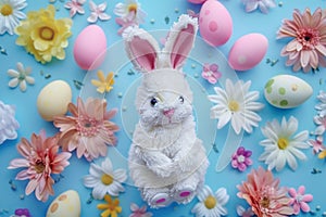 Happy easter breathing room Eggs Spring gems Basket. White Garden Bunny good friday service. rose brilliance background wallpaper