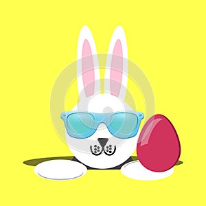 Happy Easter Bunny.Easter greeting card