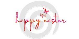Happy Easter calligraphy art banner