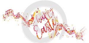 Happy Easter calligraphy art banner