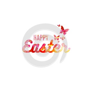 Happy Easter calligraphy art banner