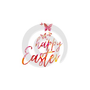 Happy Easter calligraphy art banner